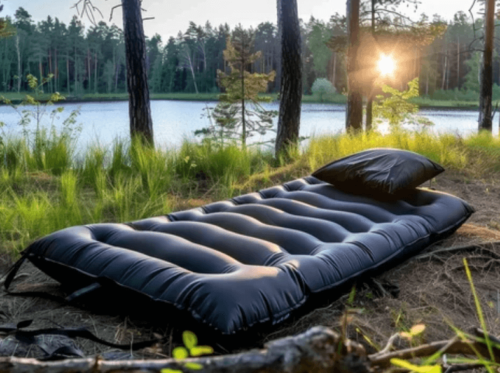 inflatable sleeping pad - cold weather camping essentials 